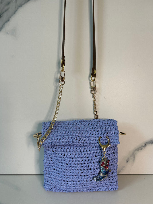 Jacaranda Blue Square Pochette Bag