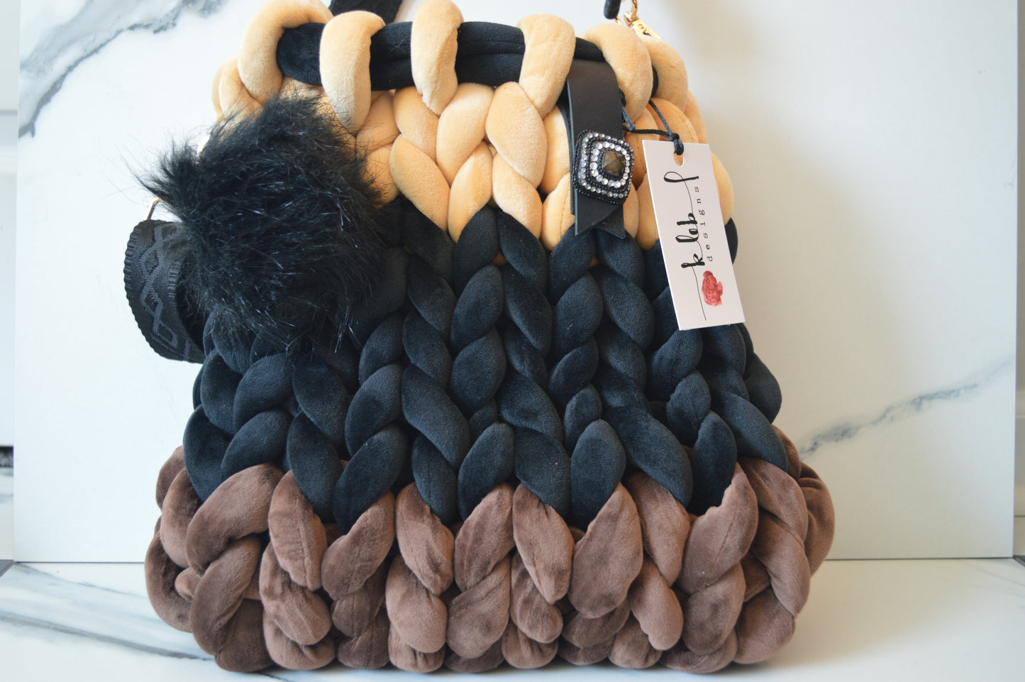 Black, Brown and Honey Large Marshmallow Bag
