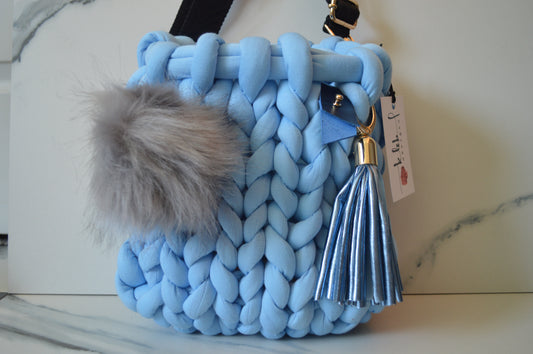 Baby Blue Medium Marshmallow Bag