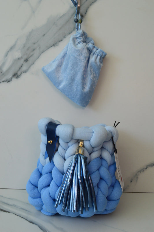 Two Tone Blue Small Marshmallow Bag