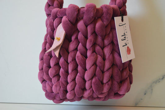 Aubergine Small Marshmallow Bag