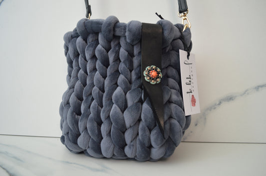 Graphite Small Marshmallow Bag