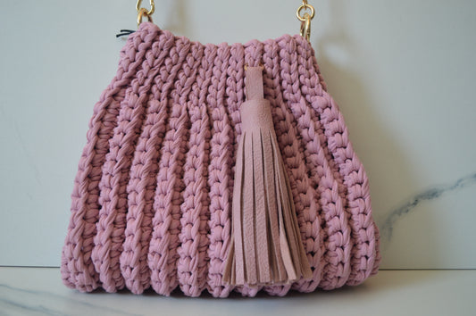 Rose Pink Waffle Bag