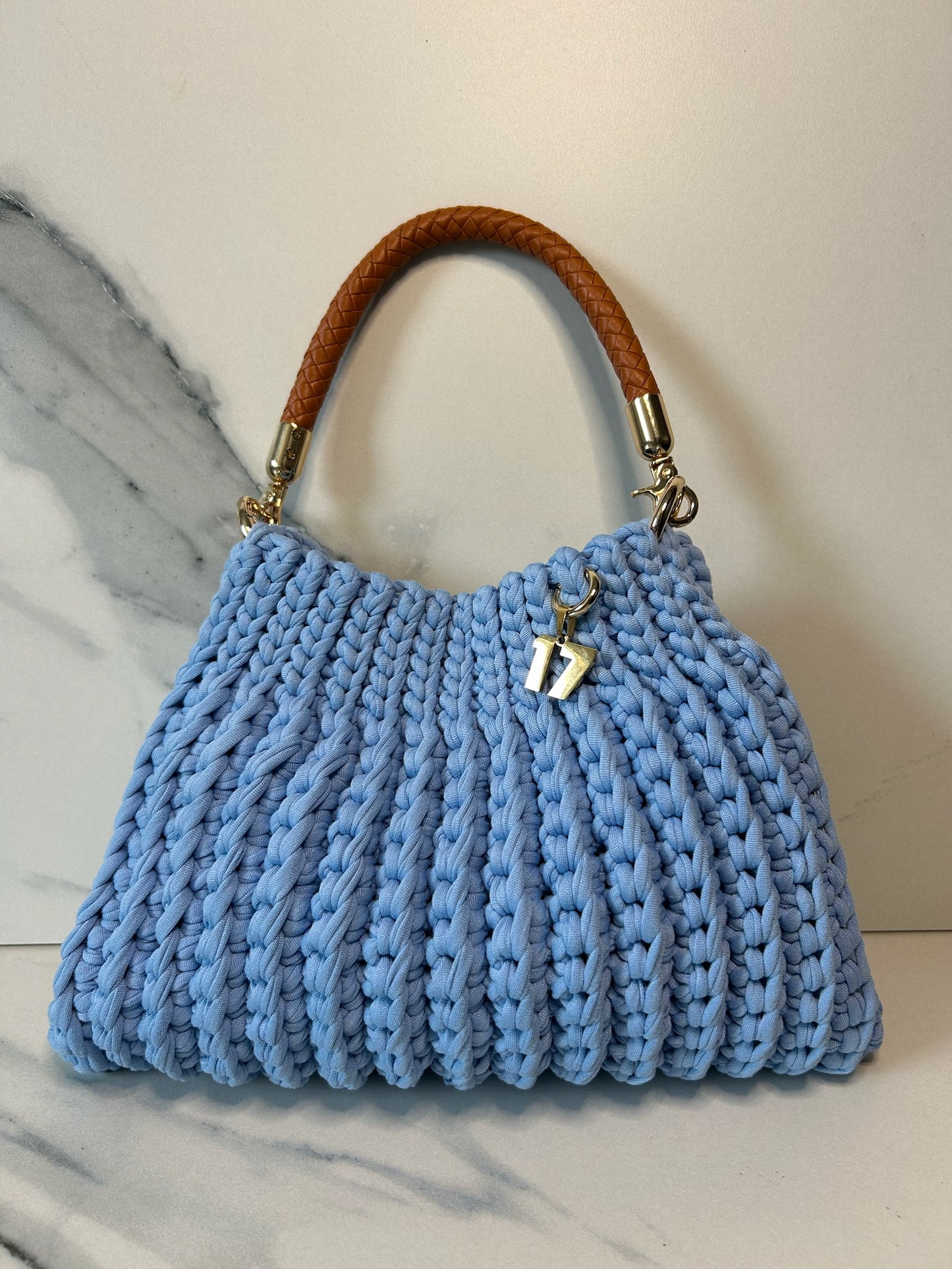 Baby Blue Waffle Bag