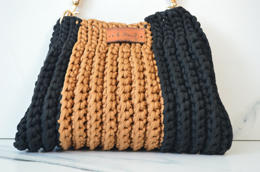 Black and Copper Waffle Bag