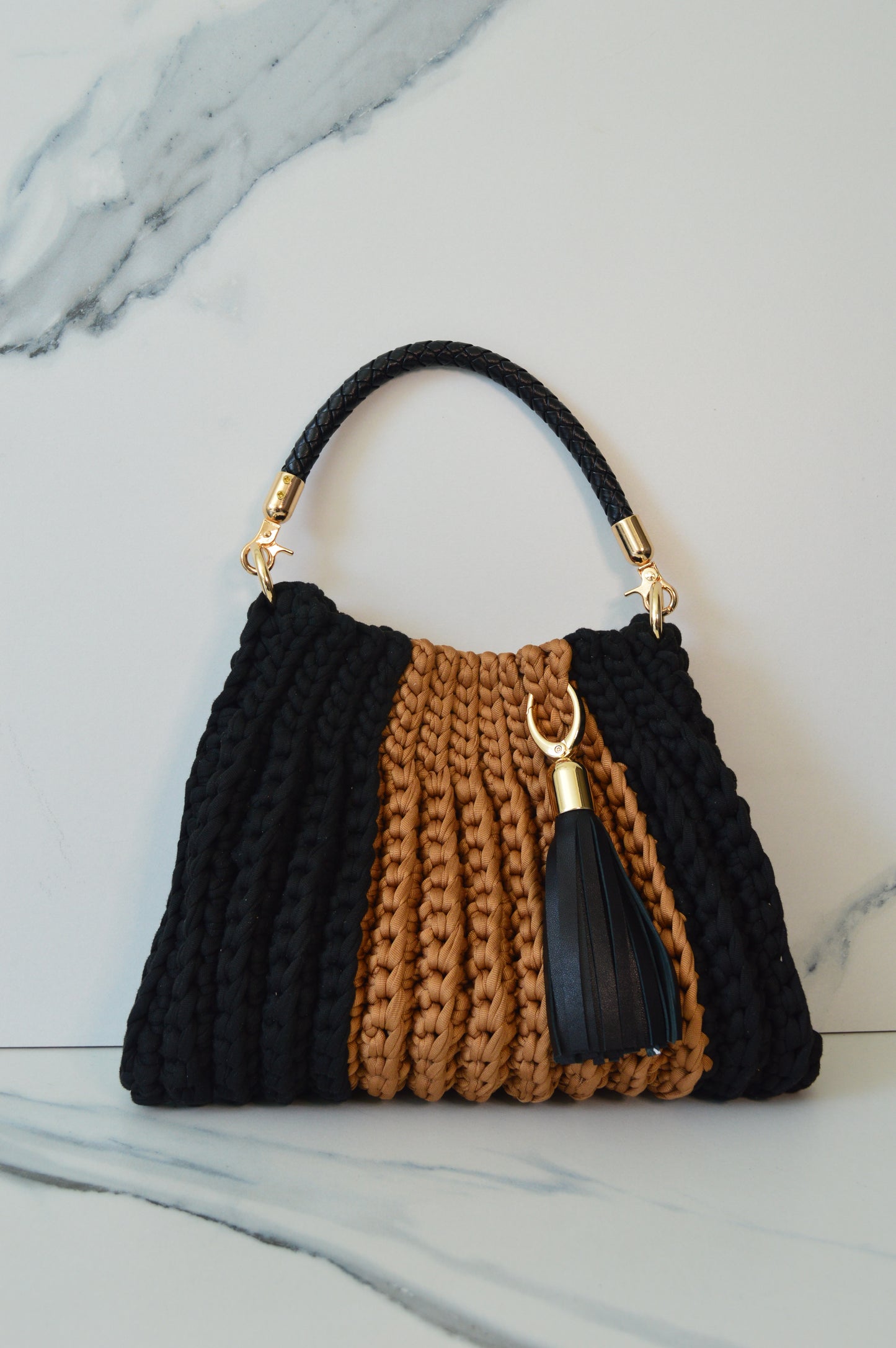 Black and Copper Waffle Bag