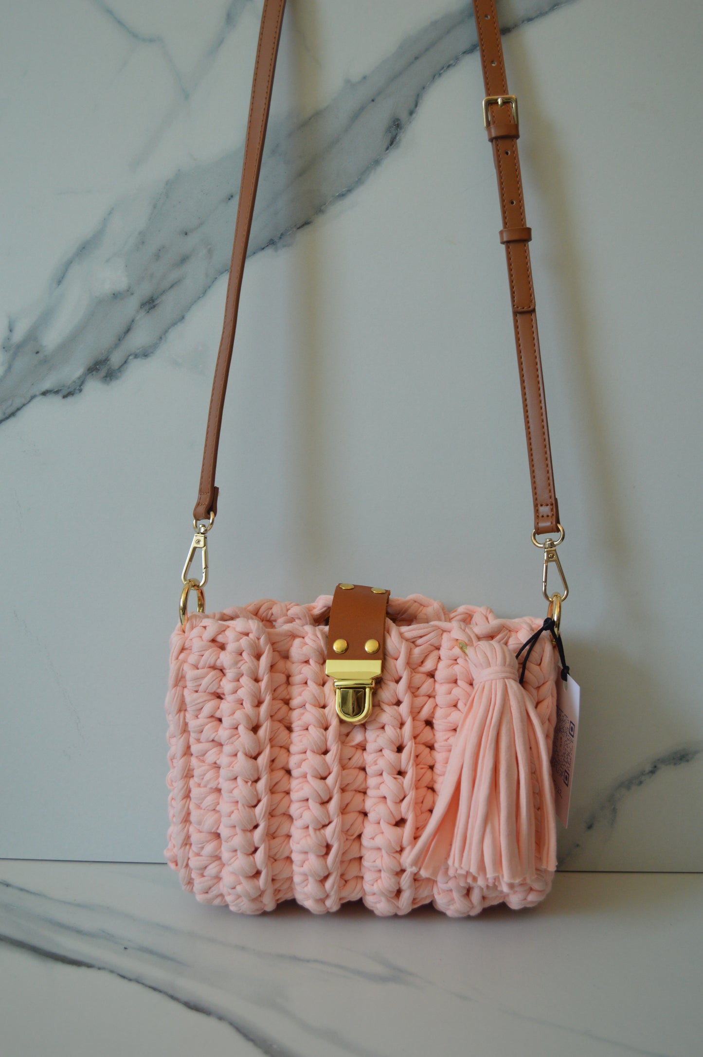Peach Waffle Bag