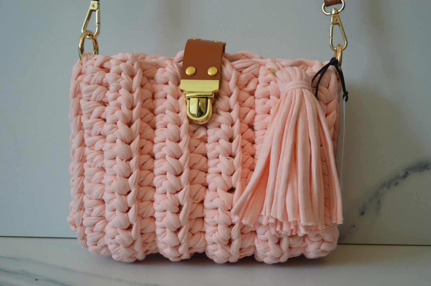 Peach Waffle Bag