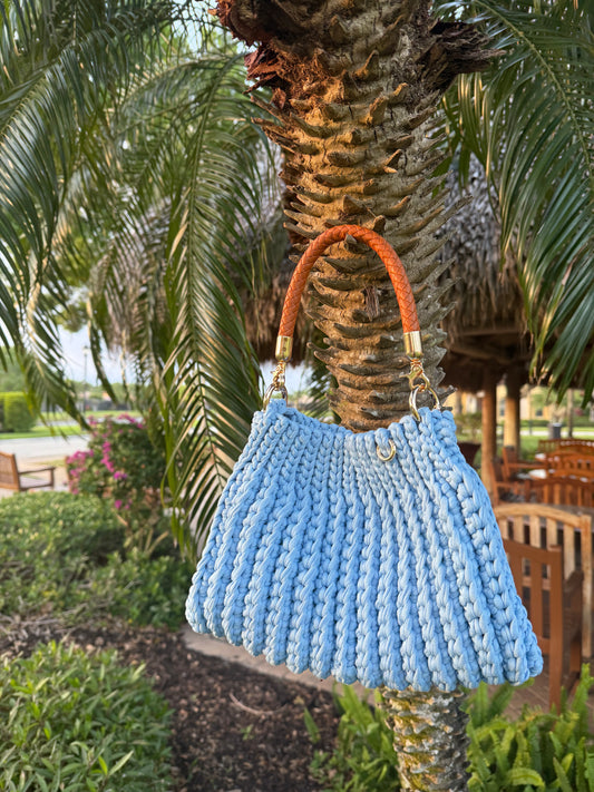 Baby Blue Waffle Bag