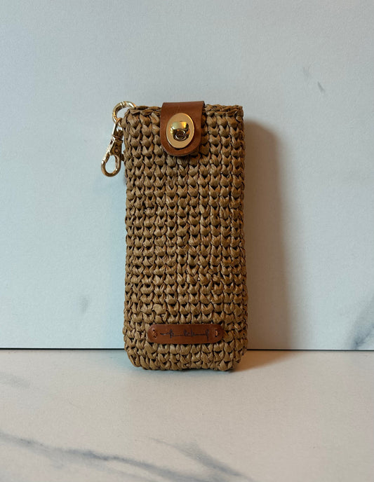Chocolate Raffia Sunnies Case