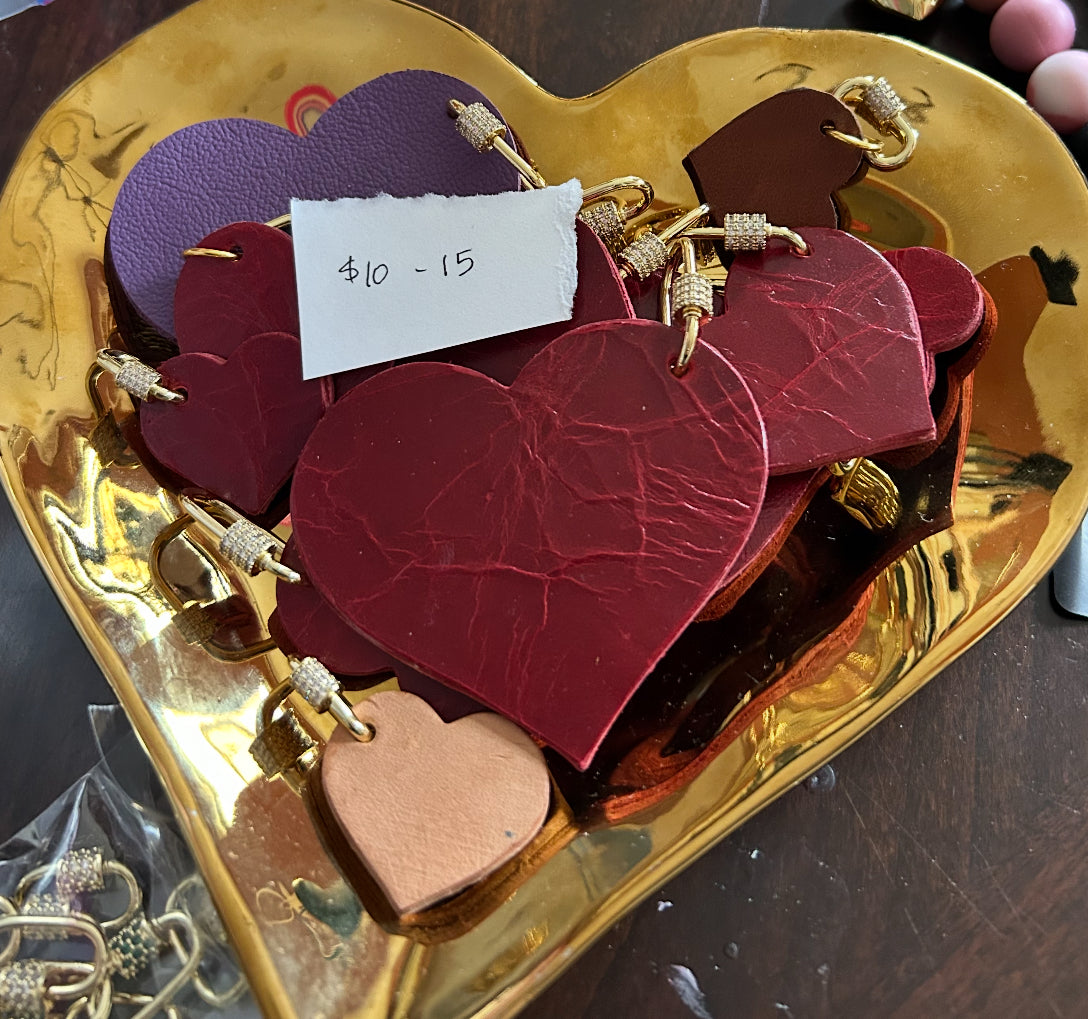 pup leather heart $10