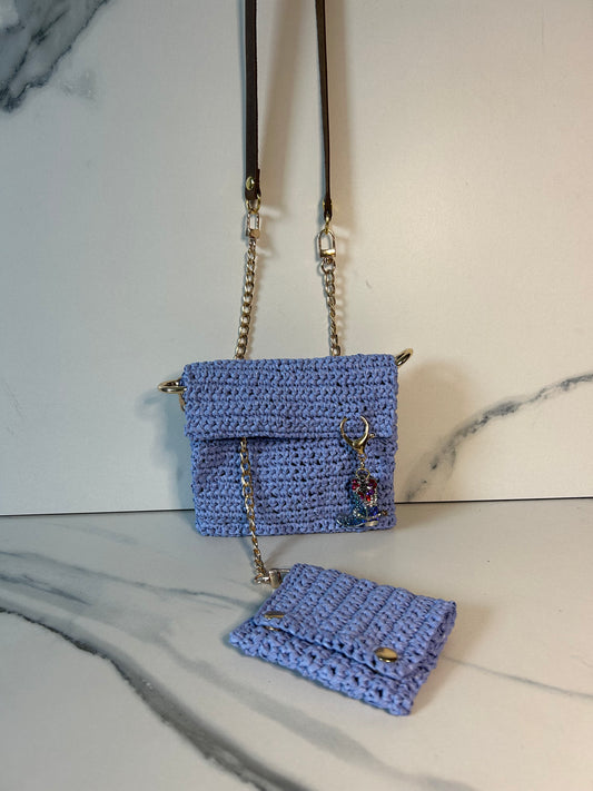 Jacaranda Blue Square Pochette Bag