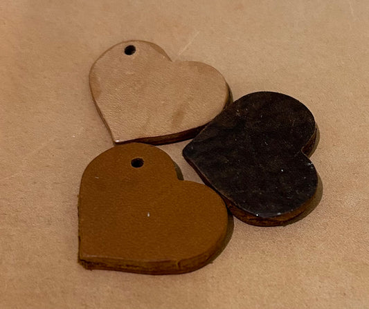 pup leather heart $5