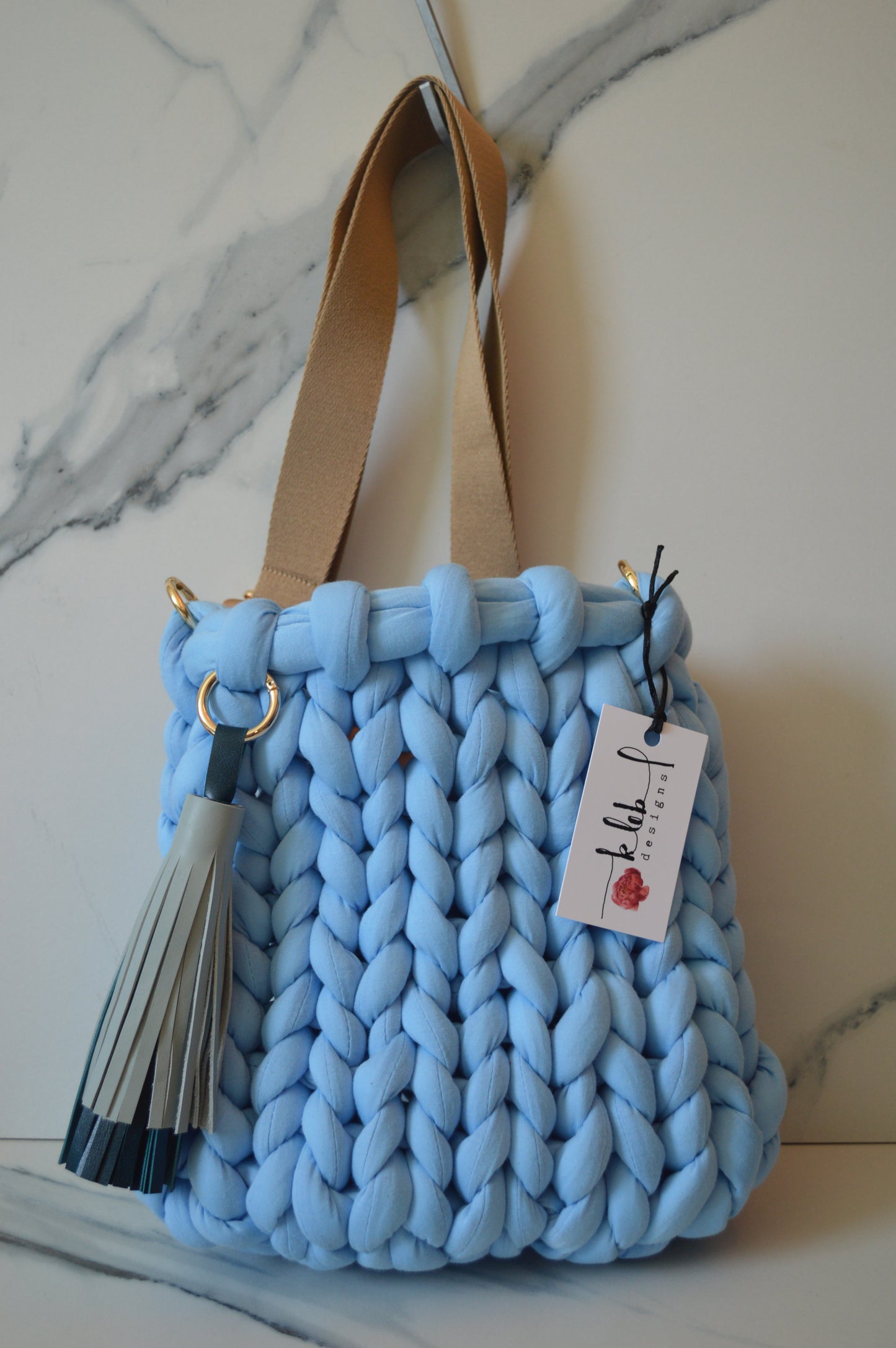 Baby Blue Large Marshmallow Bag