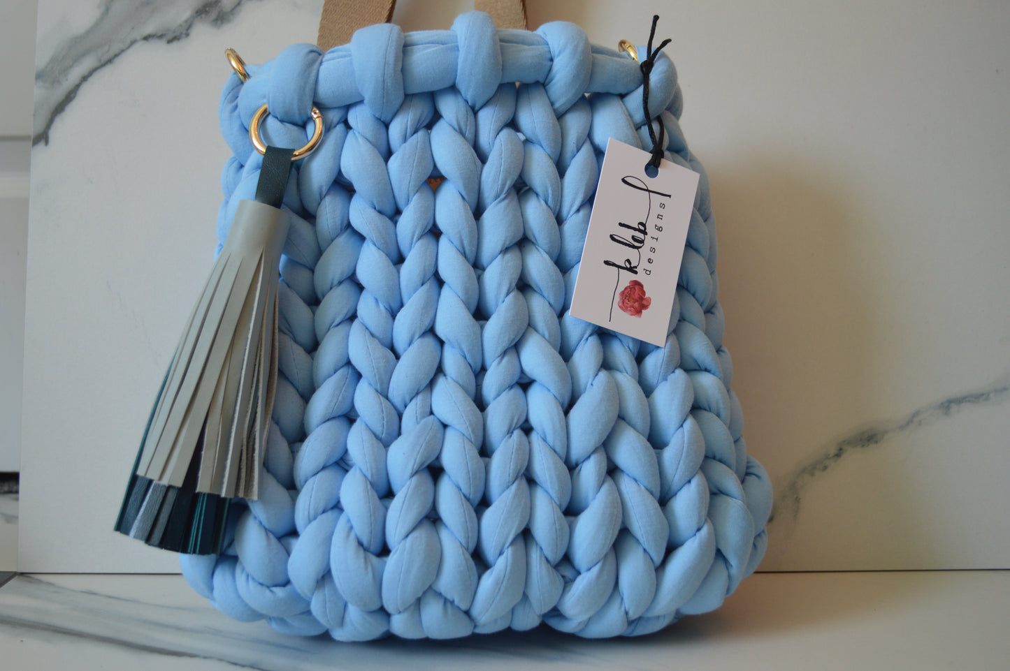 Baby Blue Large Marshmallow Bag