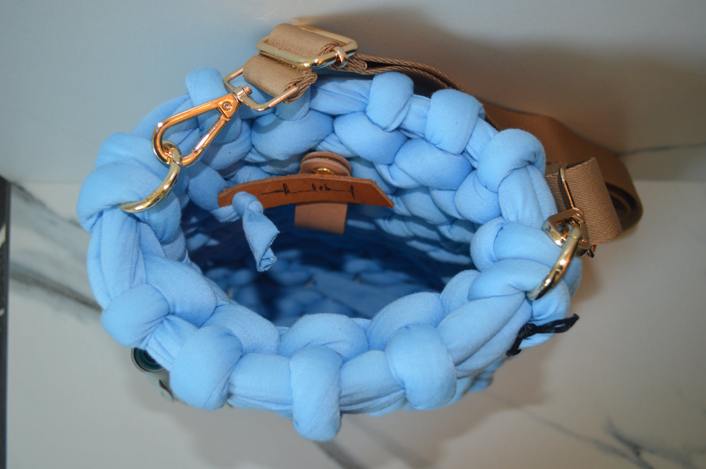 Baby Blue Large Marshmallow Bag