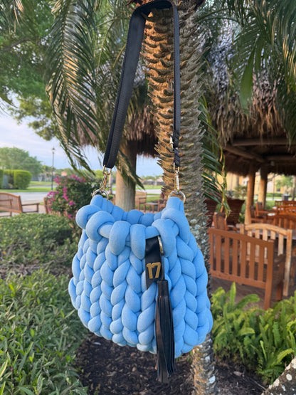 Baby Blue Large Marshmallow Bag