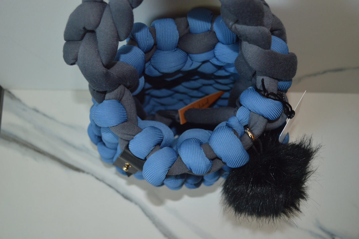 Blue and Grey Medium Marshmallow Bag