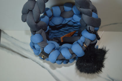 Blue and Grey Medium Marshmallow Bag