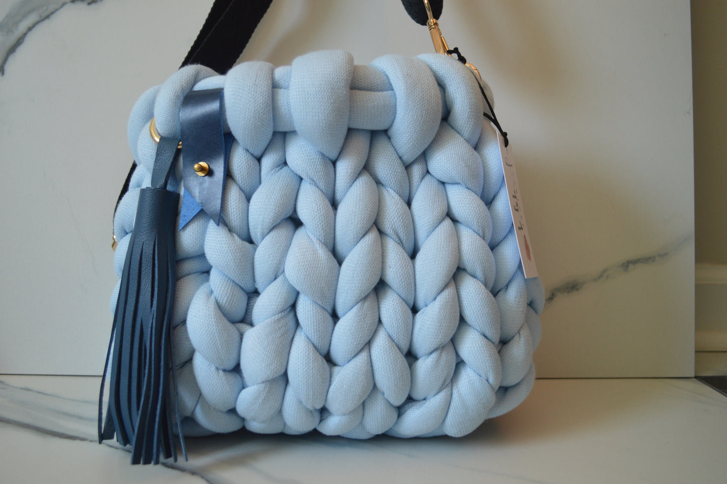 Ice Blue Medium Marshmallow Bag