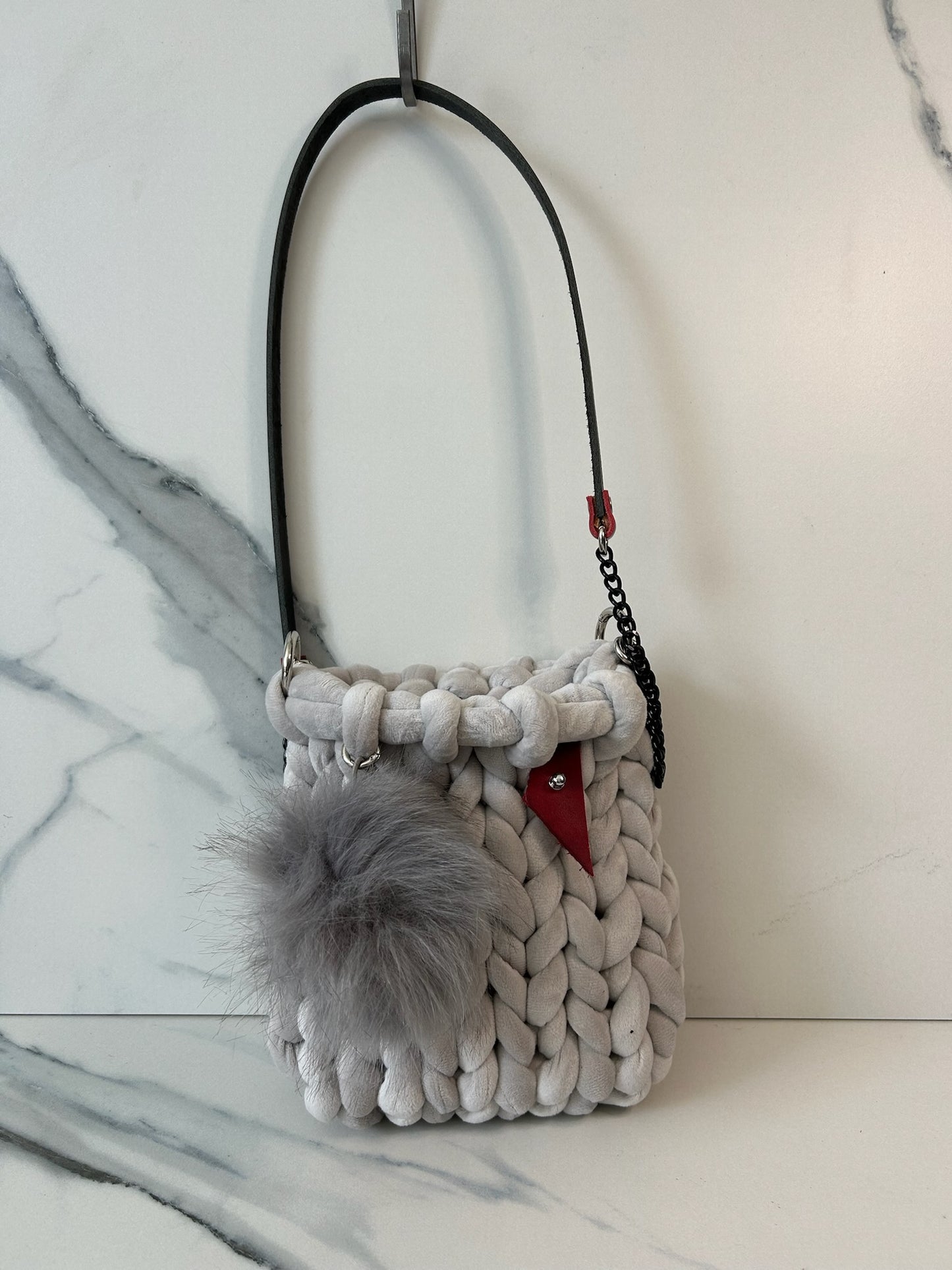 Dove Grey Small Marshmallow Bag