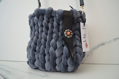 Graphite Small Marshmallow Bag