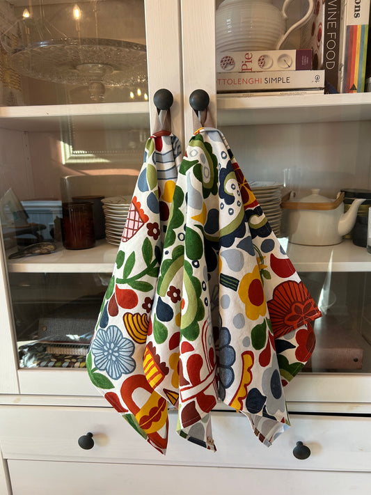 Swedish Folklore Print Tea Towels - Set of 3