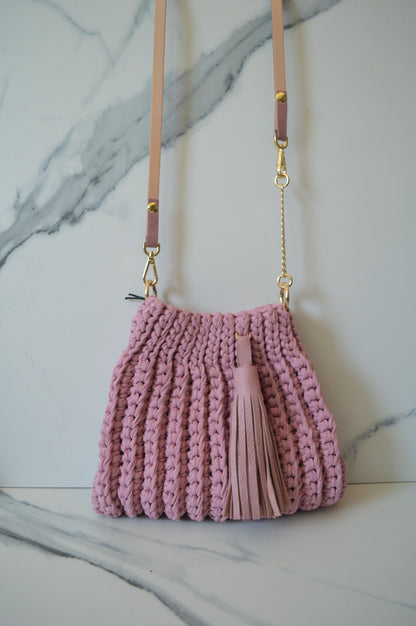 Rose Pink Waffle Bag