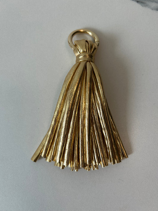 pup fabric tassel $20